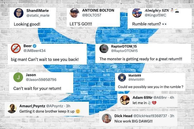 Fans react to Braun Strowman's tweet.